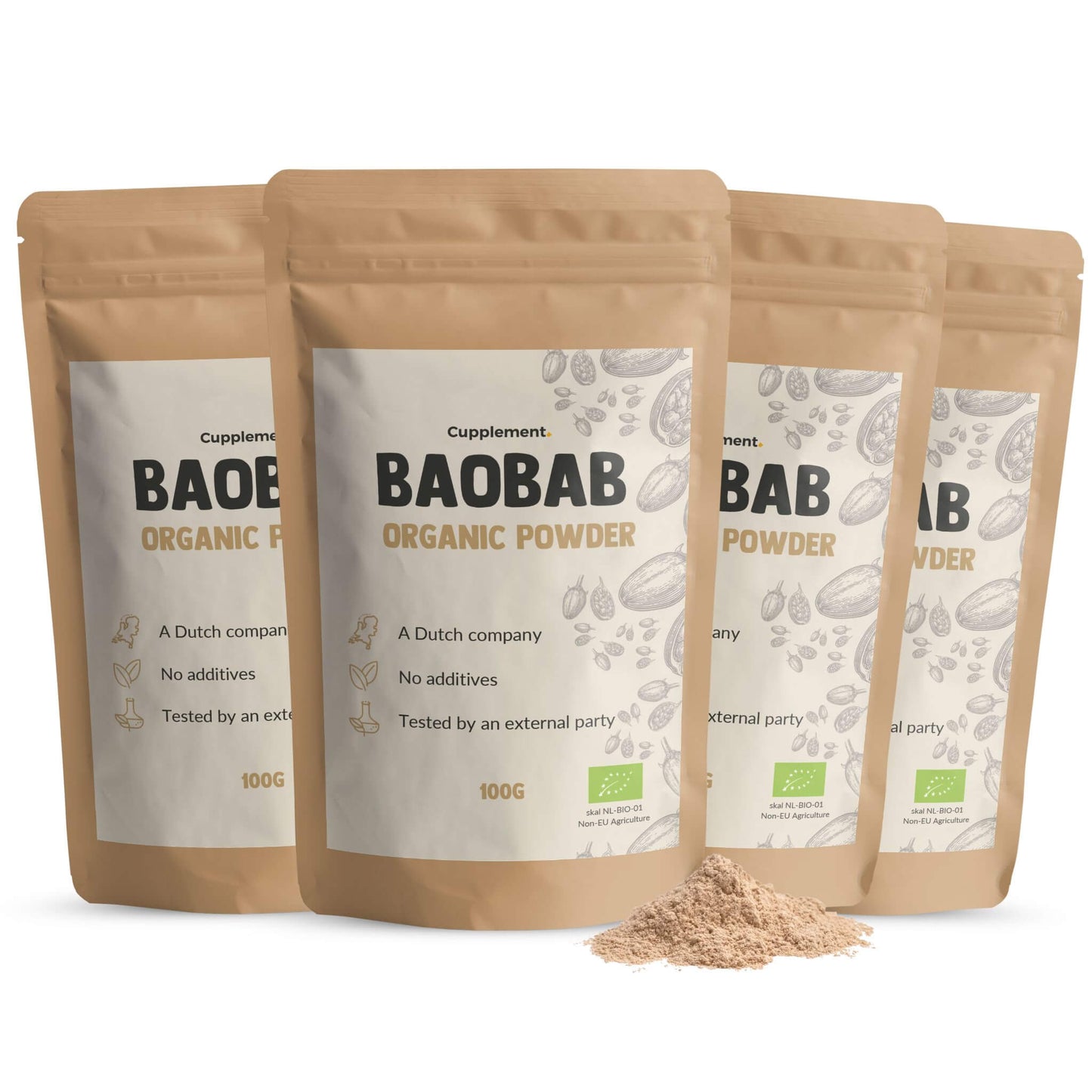 Biologisch Baobab poeder goyu superfood supplement