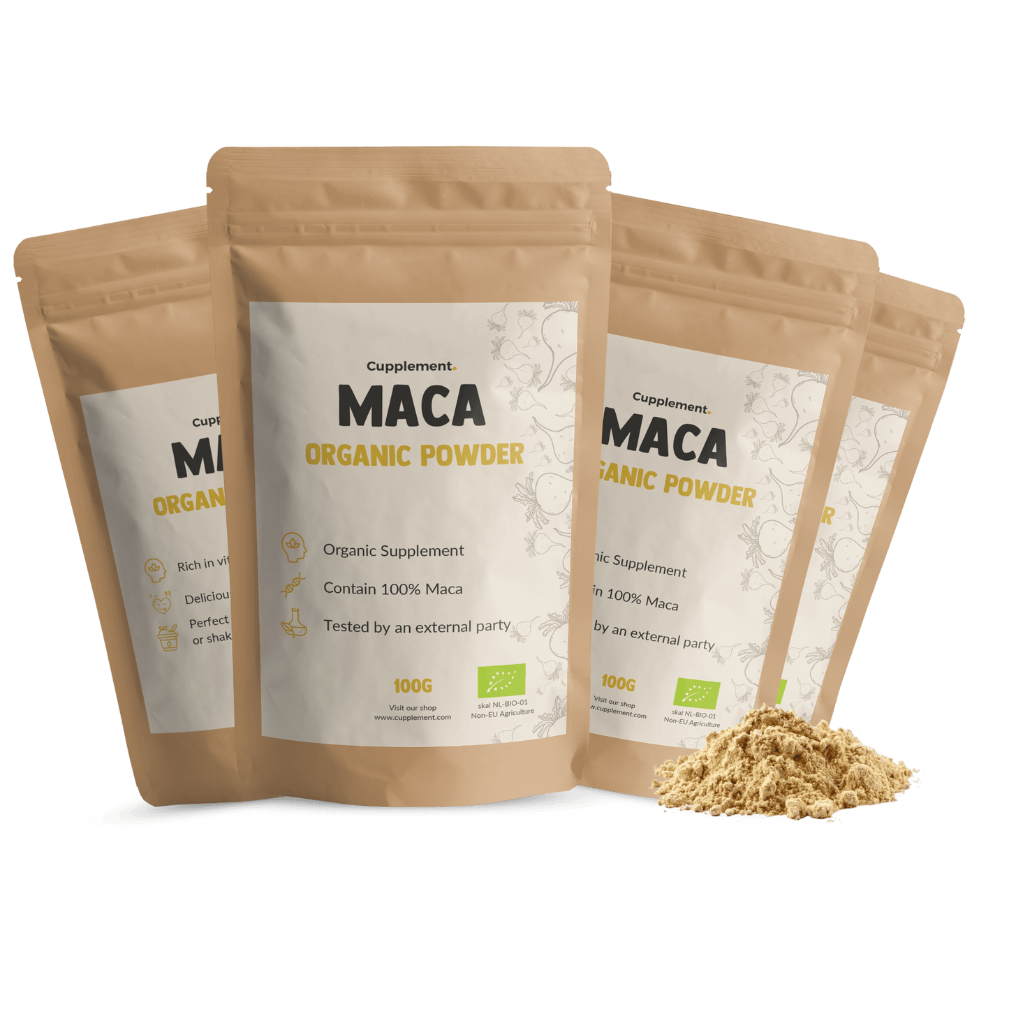 Biologisch Maca poeder goyu supplement superfood