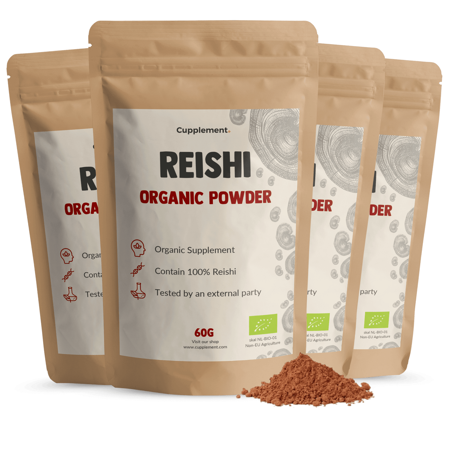 Biologisch Reishi poeder goyu supplement superfood