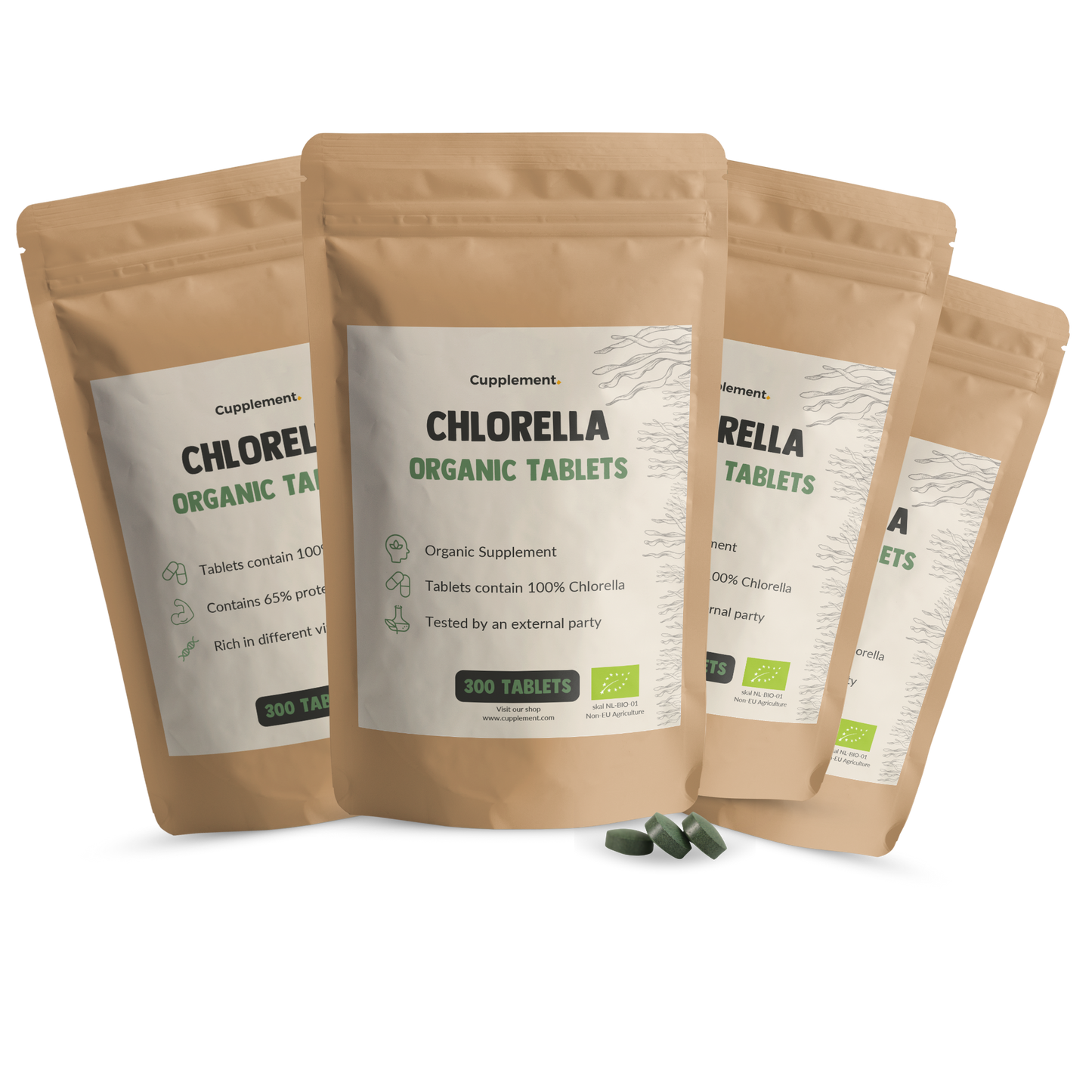 Biologische Chlorella tabletten goyu superfood supplement