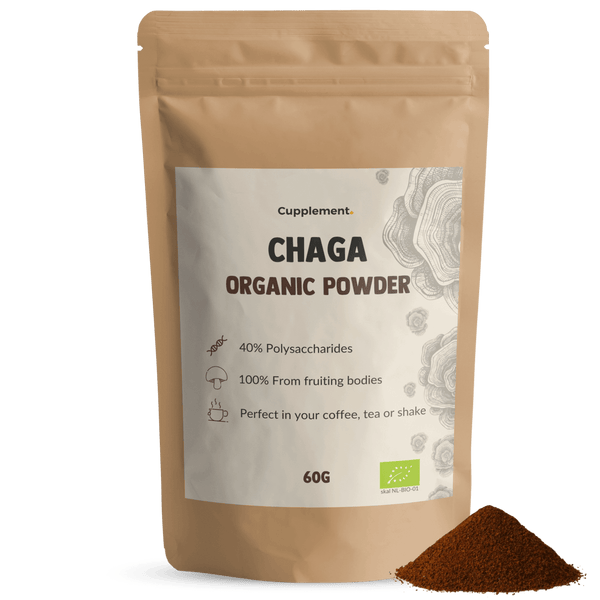 Chaga Mushroom Powder Cupplement Superfood Organic