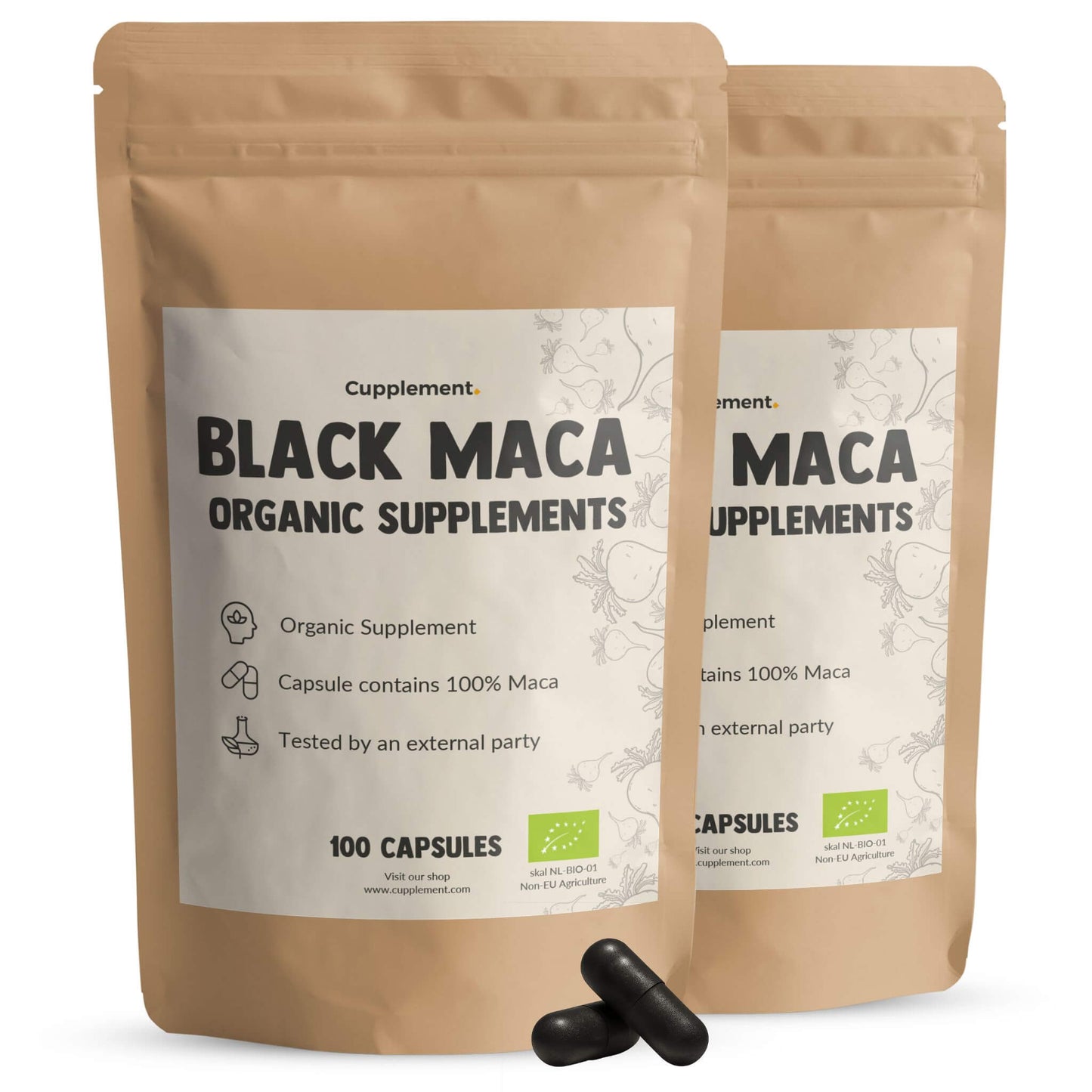 Black Maca Capsules 500mg Organic