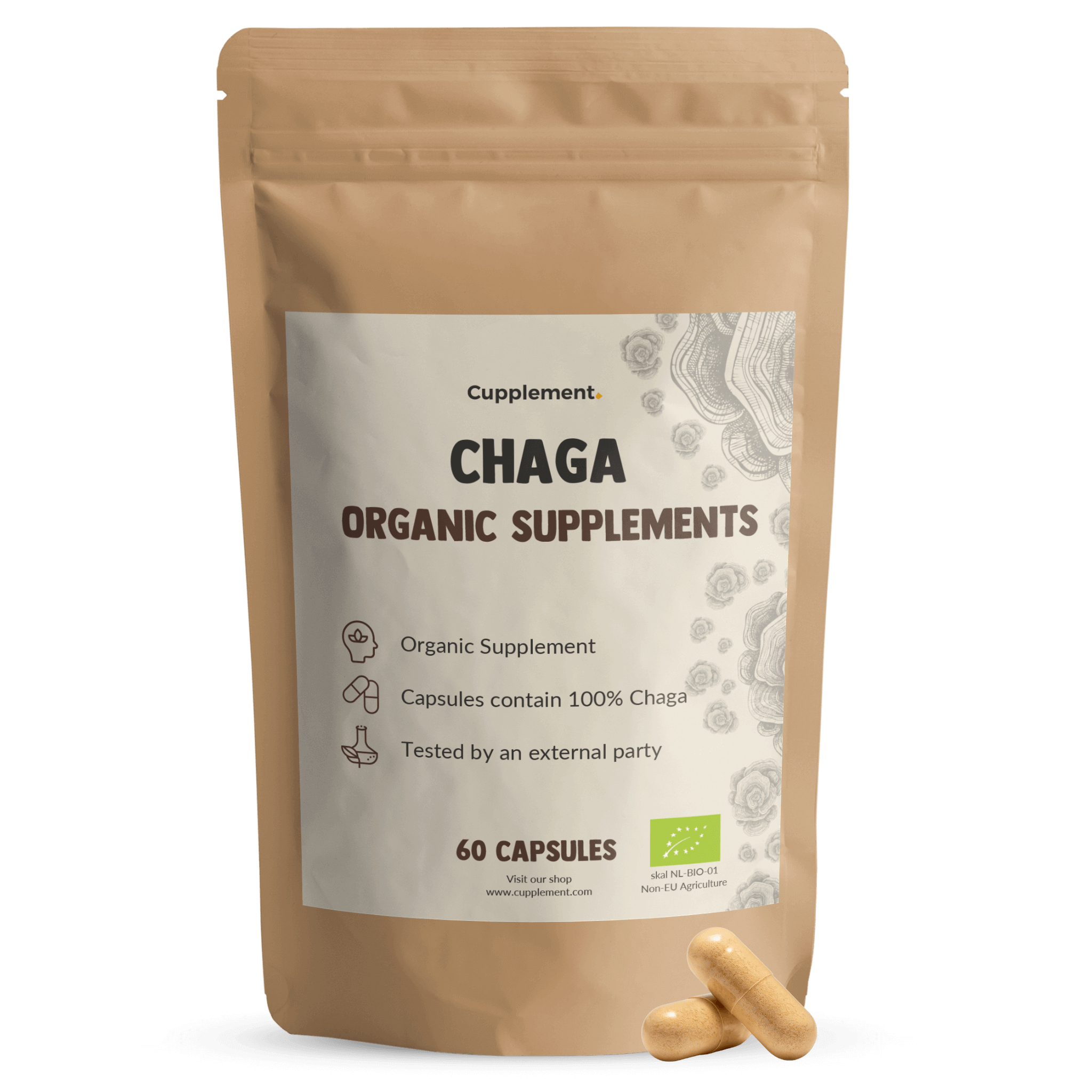 Chaga Capsules 500 mg Organic