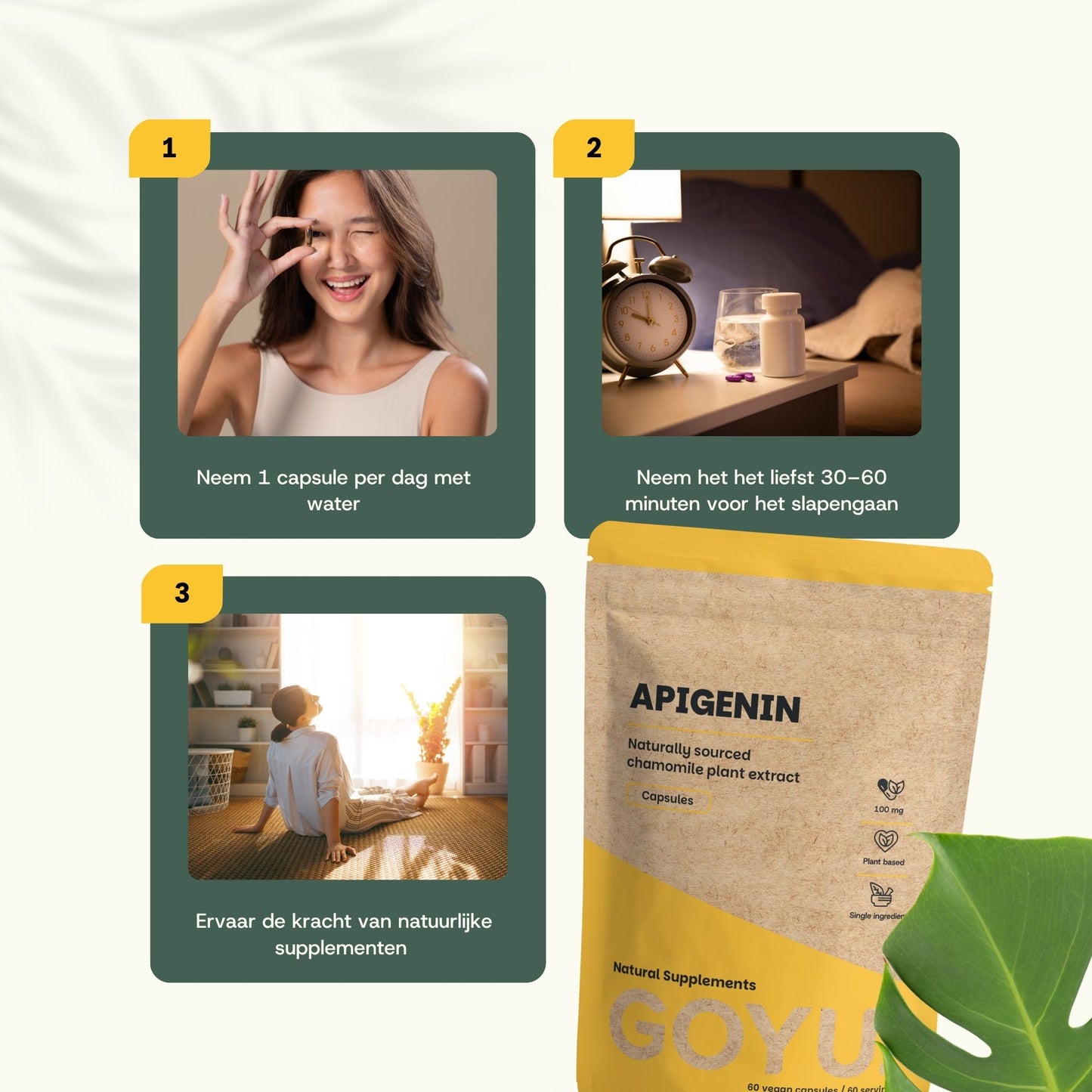 Apigenine extract capsules goyu superfood supplement