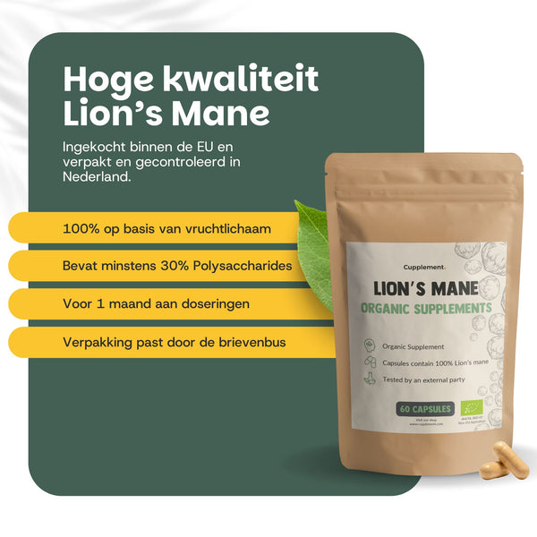Lion's Mane Capsules 500 mg Biologisch