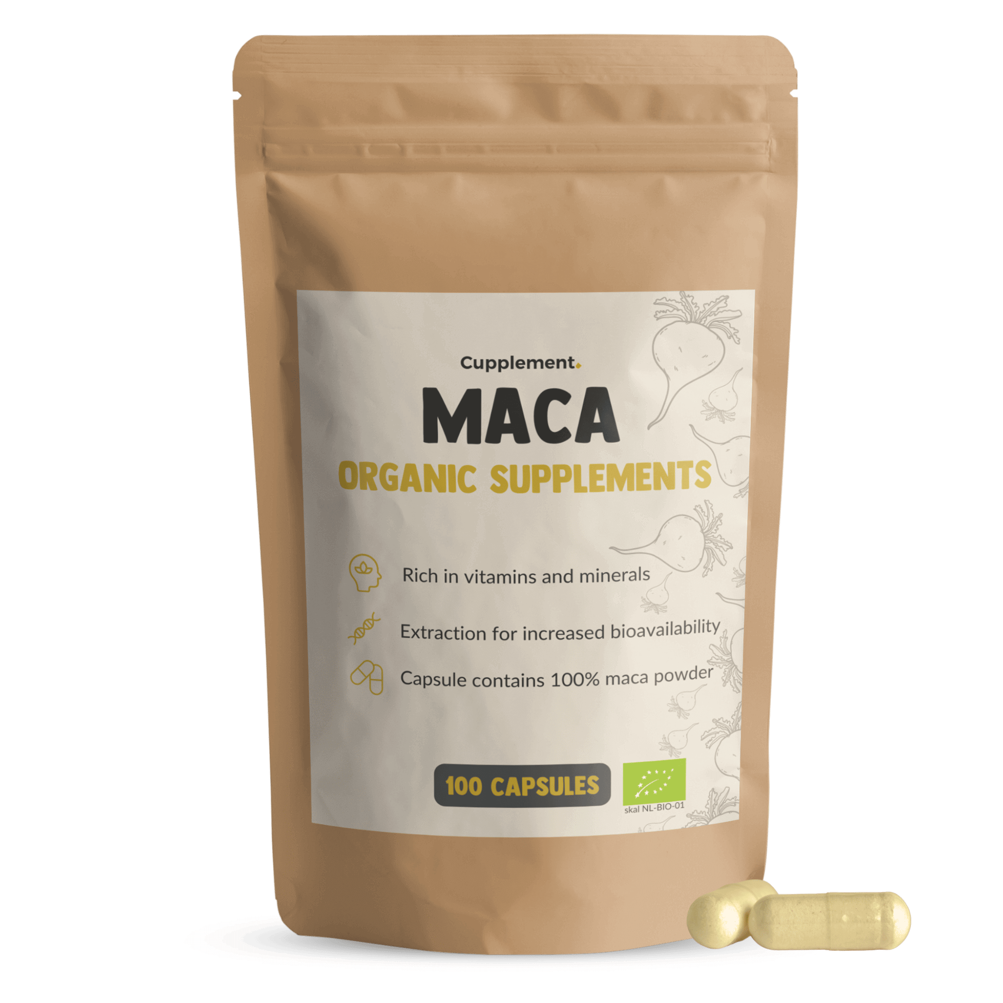 Maca Capsules 500 mg Biologisch