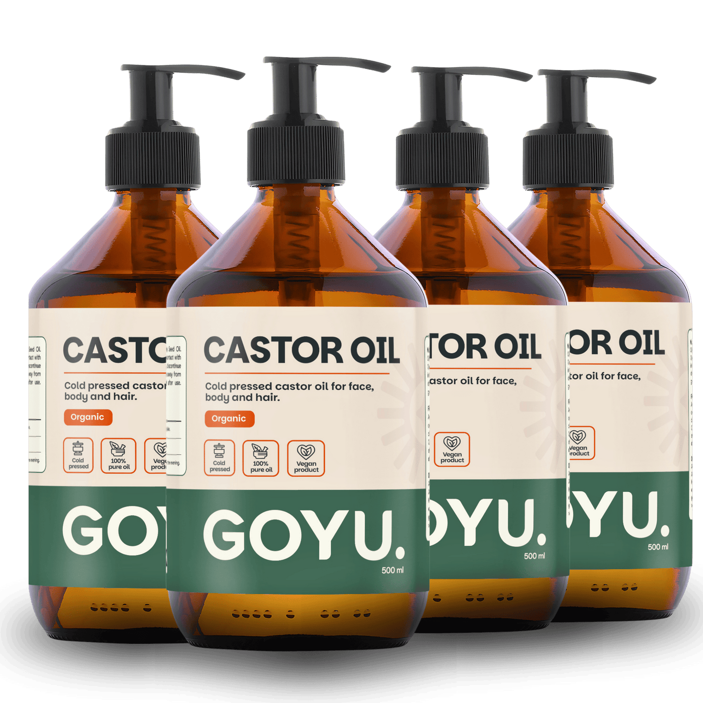 GOYU castor olie multipack 4 x 500 ml