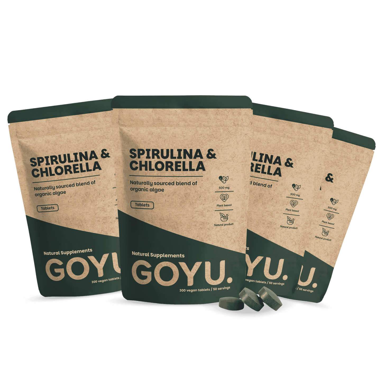 Spirulina Chlorella Tabletten 500 mg Biologisch
