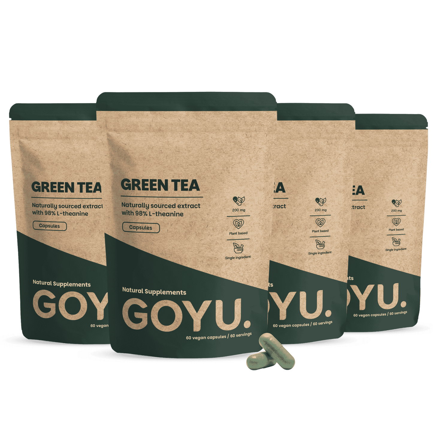 Grüner Tee Extrakt Kapseln 500 mg (L-Theanin)