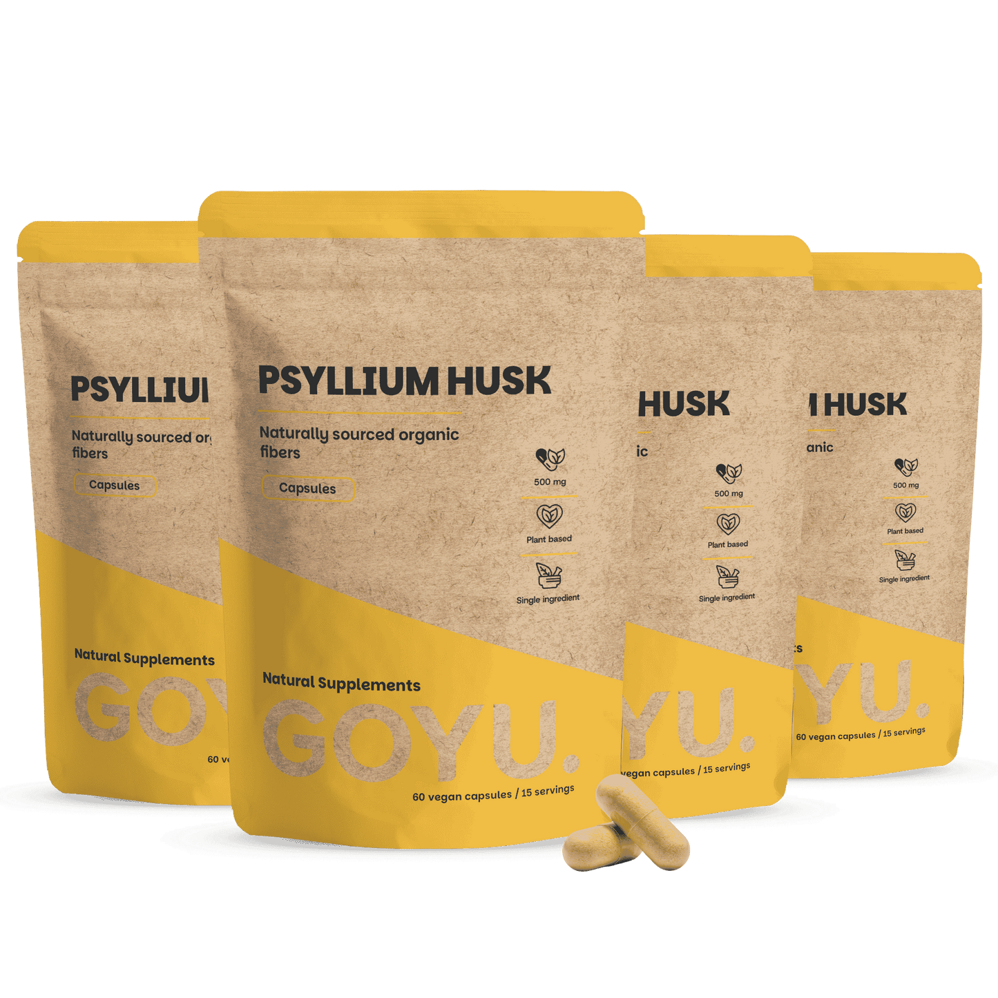 Psylliumvezels Capsules 500 mg Biologisch