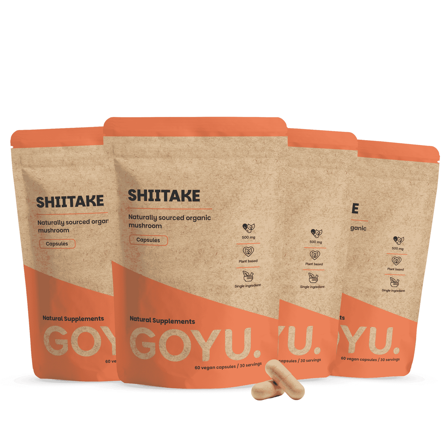 Shiitake Kapseln 500 mg Biologisch