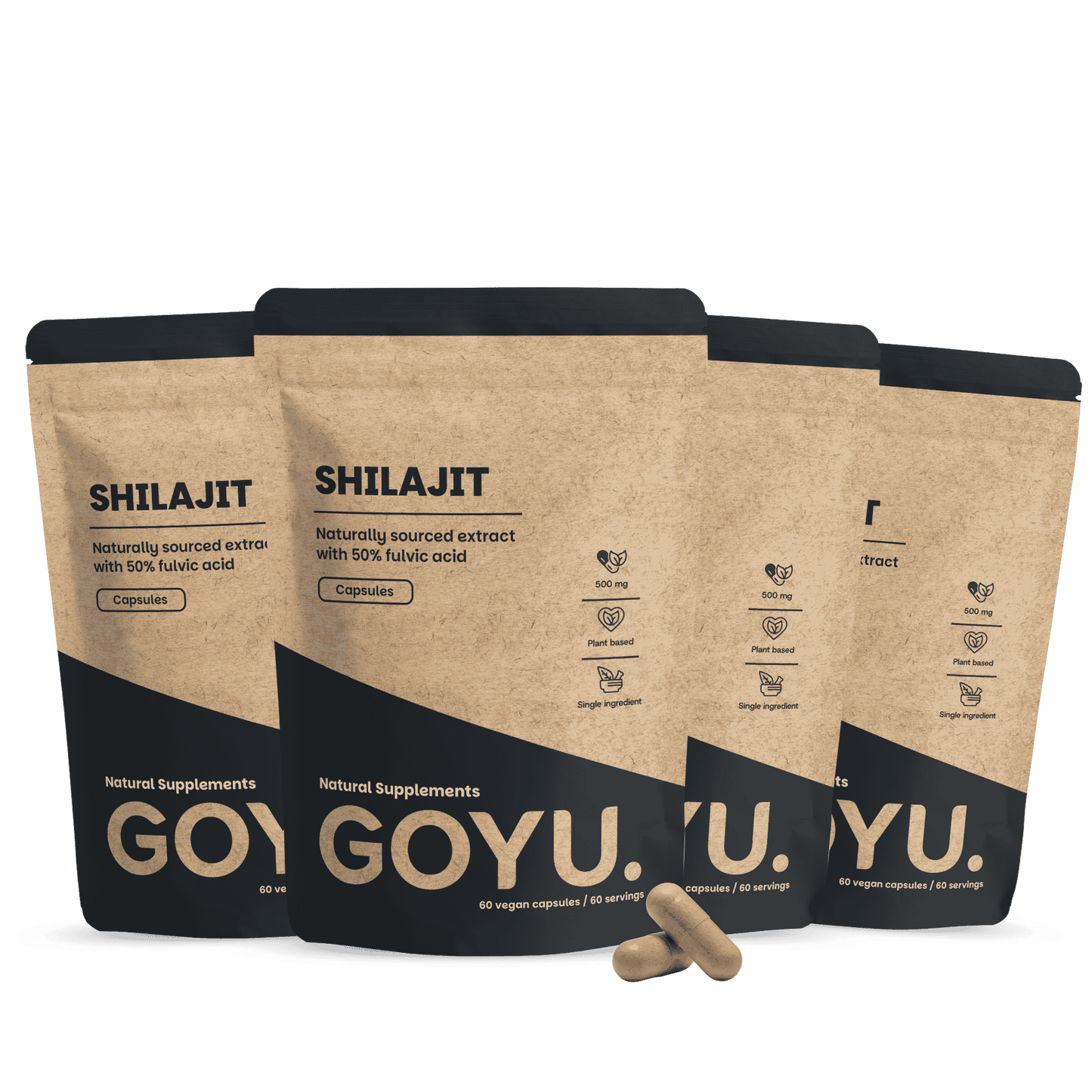 Shilajit Extrakt (50% fulvic acid) Kapseln 500 mg
