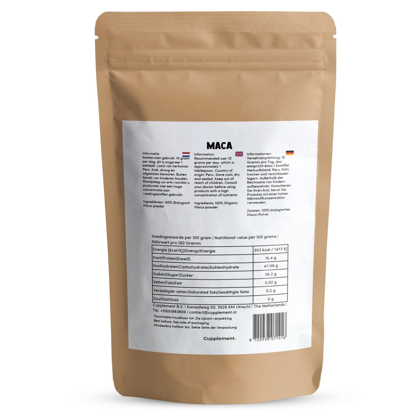 Maca Capsules 500 mg Organic