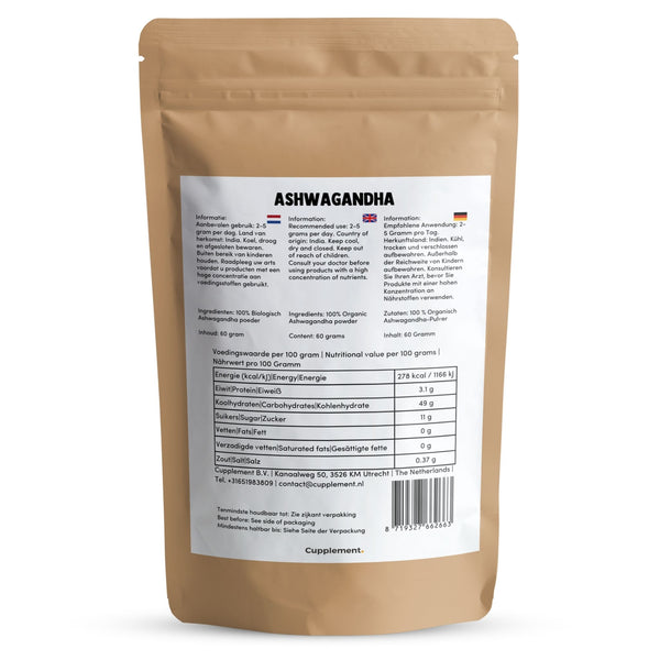 Ashwagandha Pulver Bio