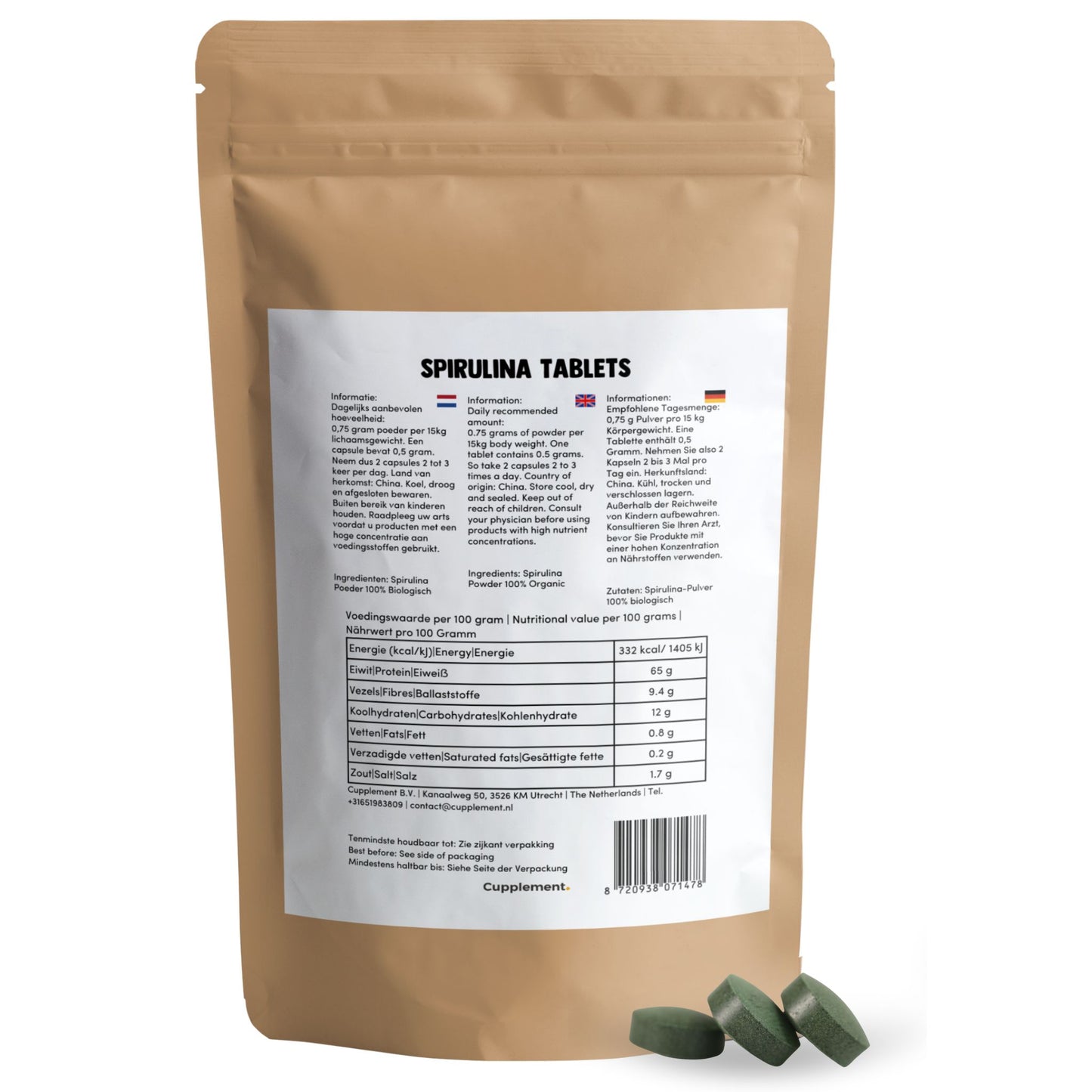 Spirulina Tabletten 500 mg Biologisch