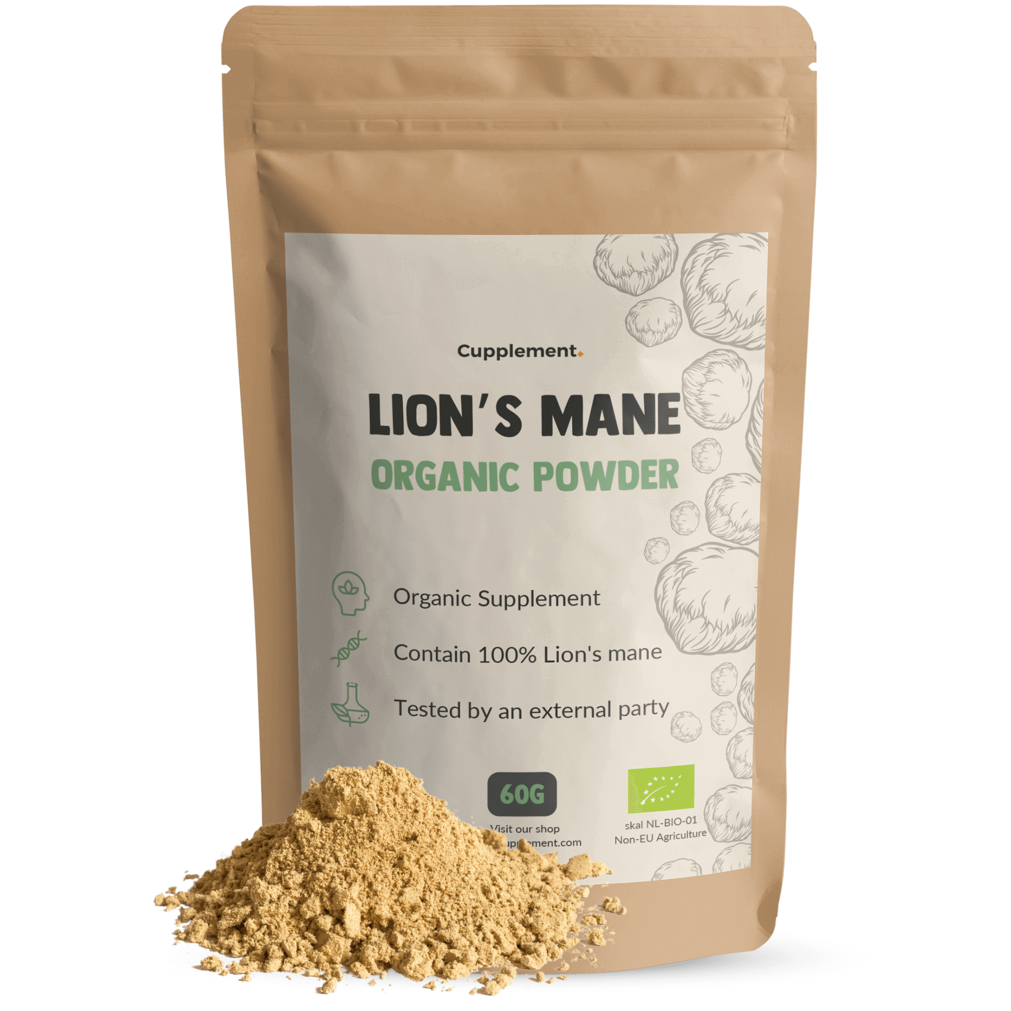 Lion's Mane Poeder Biologisch