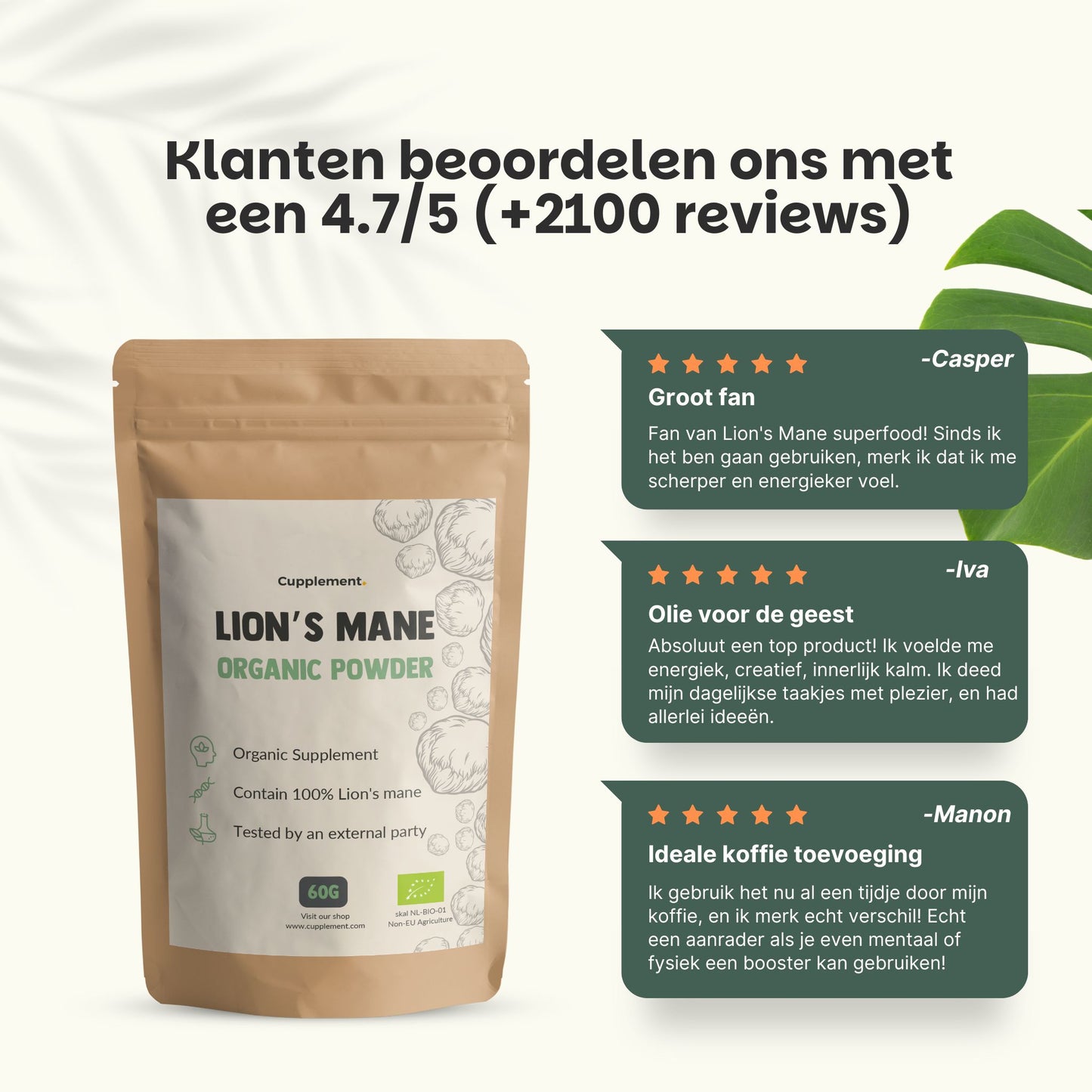 Lion's Mane Poeder Biologisch