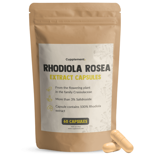 Rhodiola Rosea Extract Capsules Cupplement Superfood Supplement