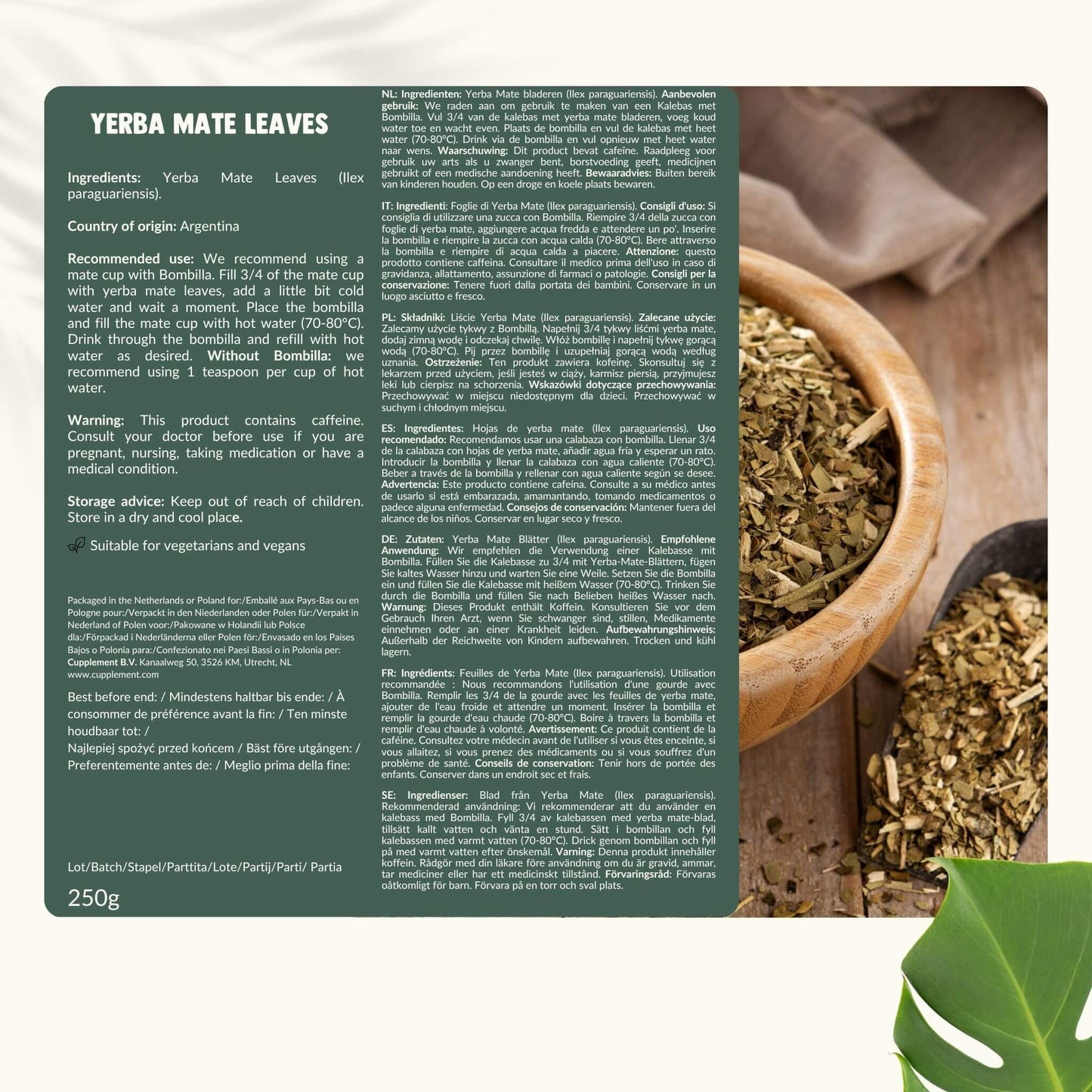 Yerba Mate thee goyu supplement superfood