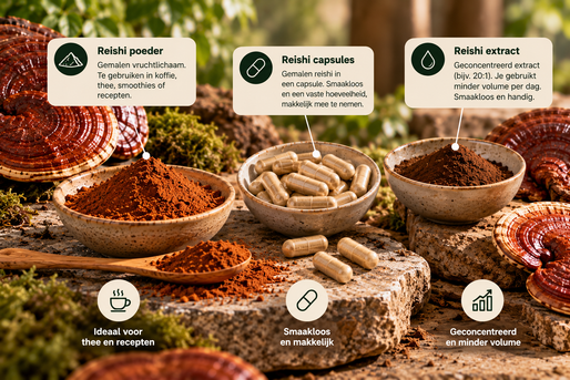 Reishi poeder, capsules of extract: welke kies je?
