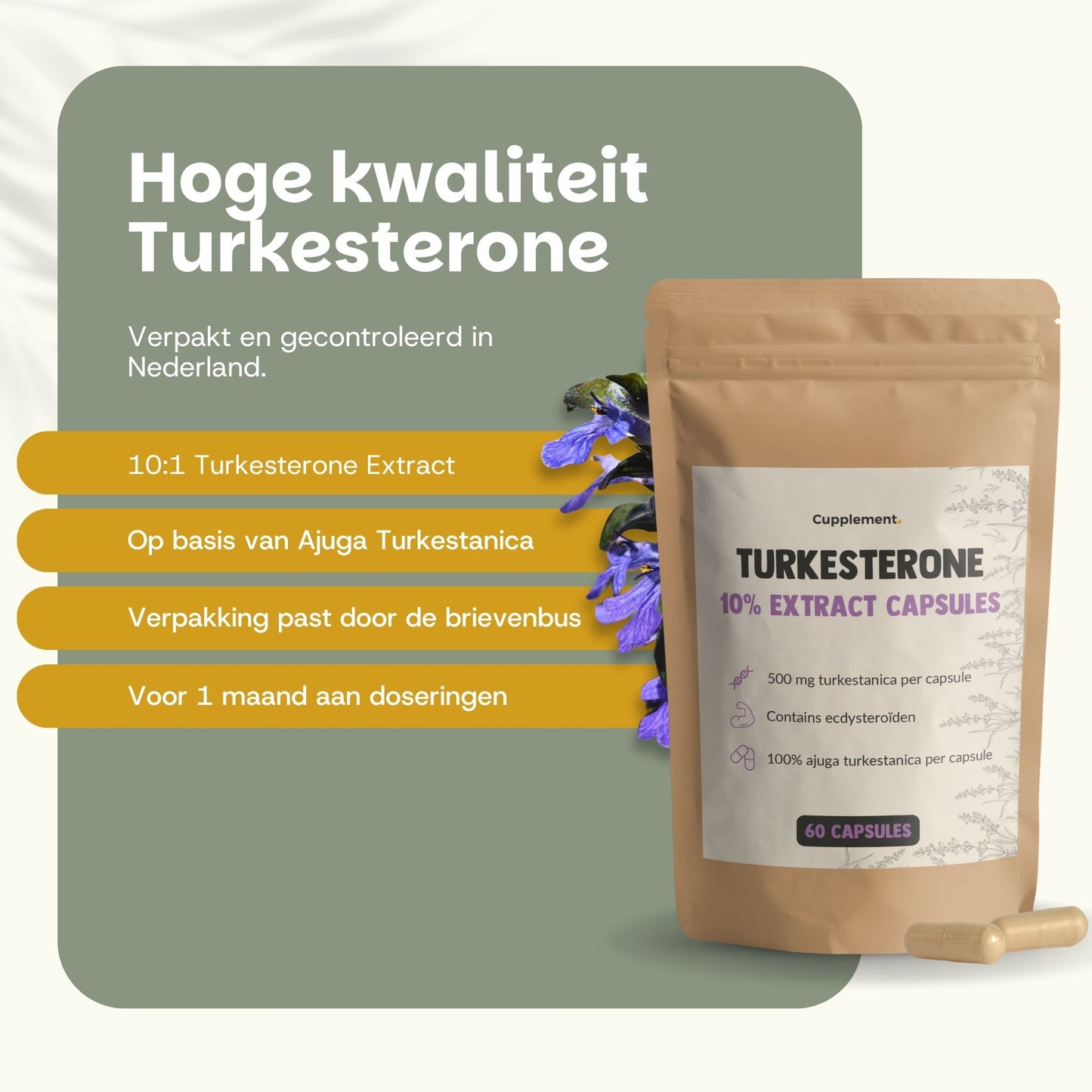 Turkesterone Capsules 500 mg