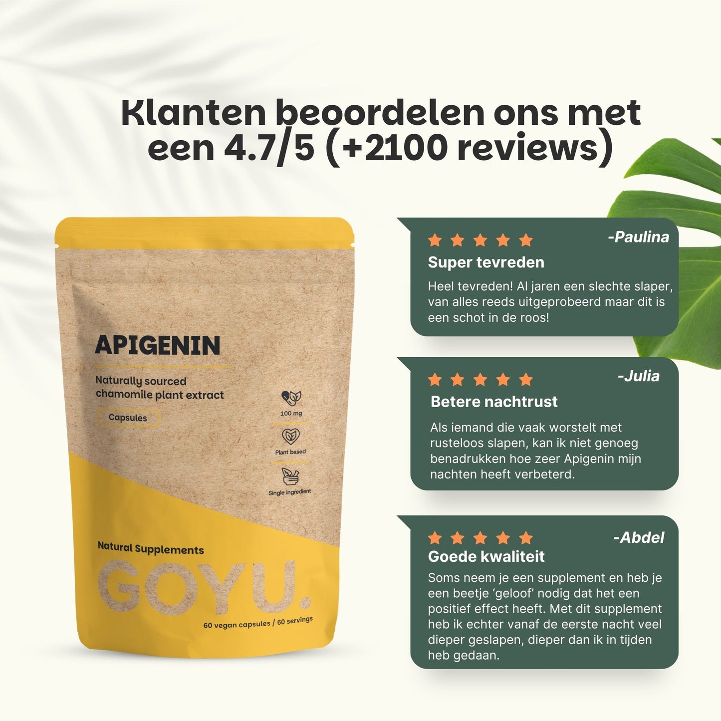 Apigenine extract capsules goyu superfood supplement