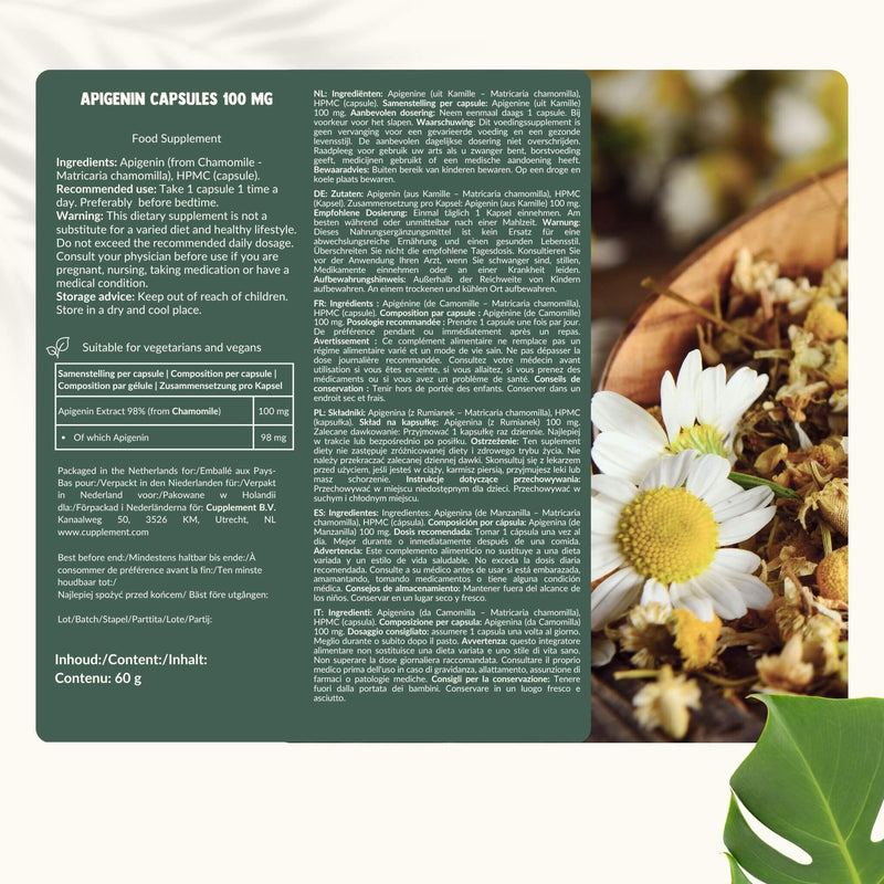 Apigenine extract capsules goyu superfood supplement