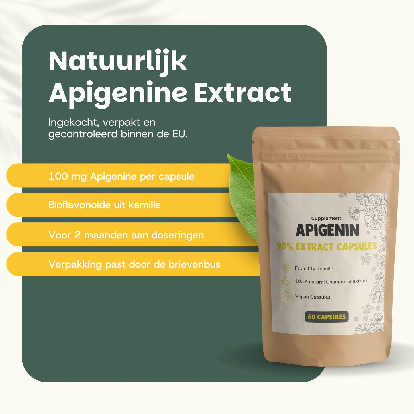 Apigenine extract capsules goyu superfood supplement