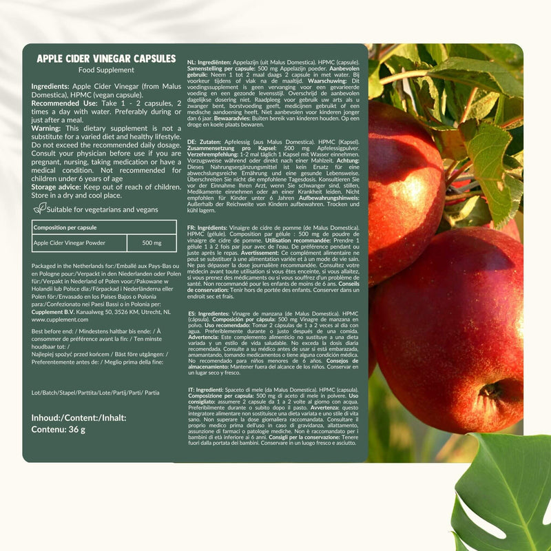 Appelazijn extract capsules goyu superfood supplement