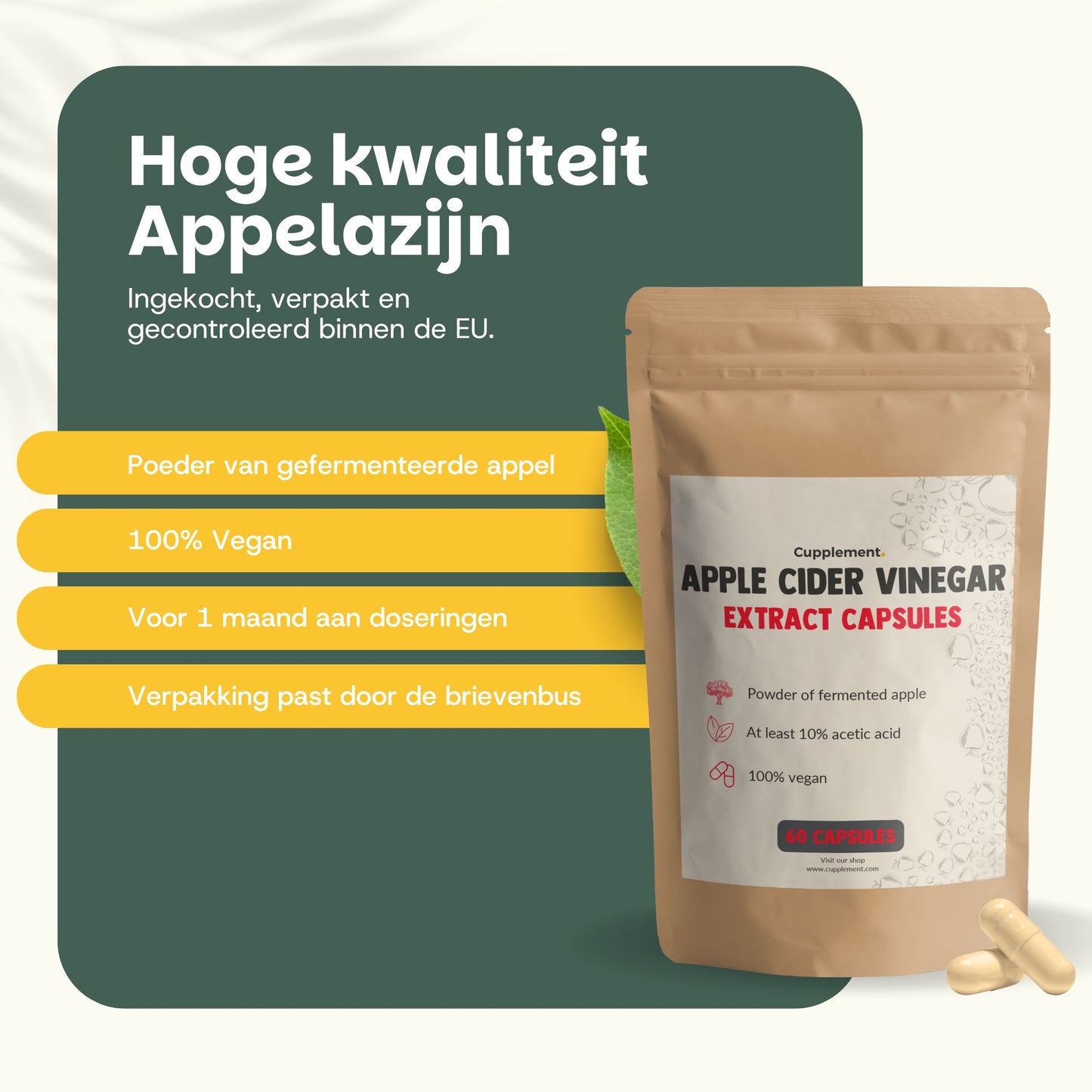 Appelazijn extract capsules goyu superfood supplement