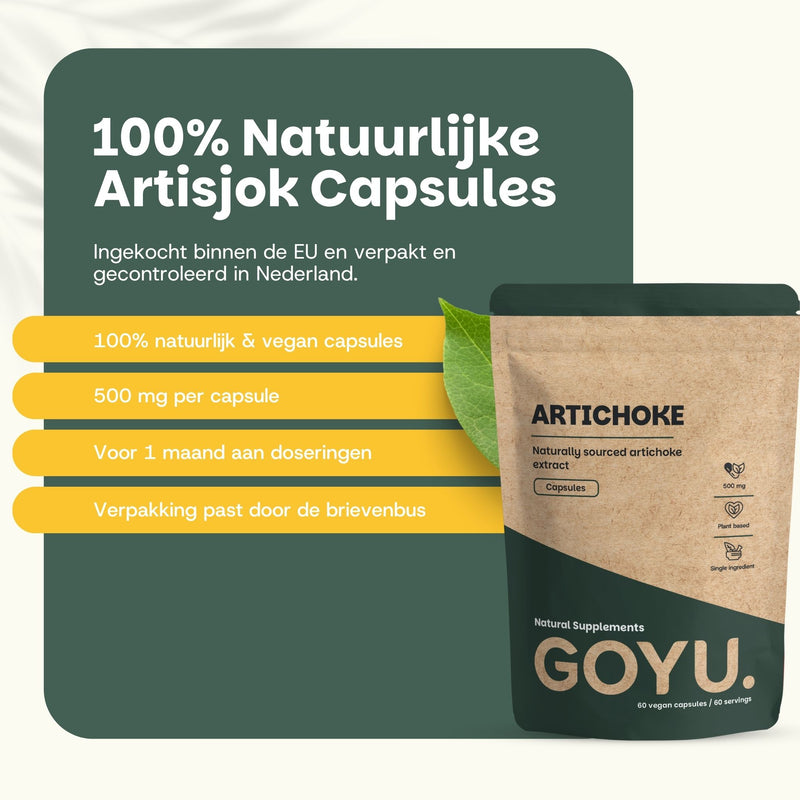 Artisjok extract capsules goyu supplement superfood