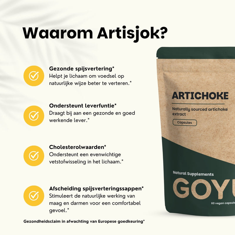 Artisjok extract capsules goyu supplement superfood