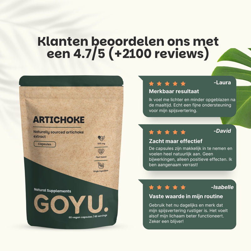 Artisjok extract capsules goyu supplement superfood