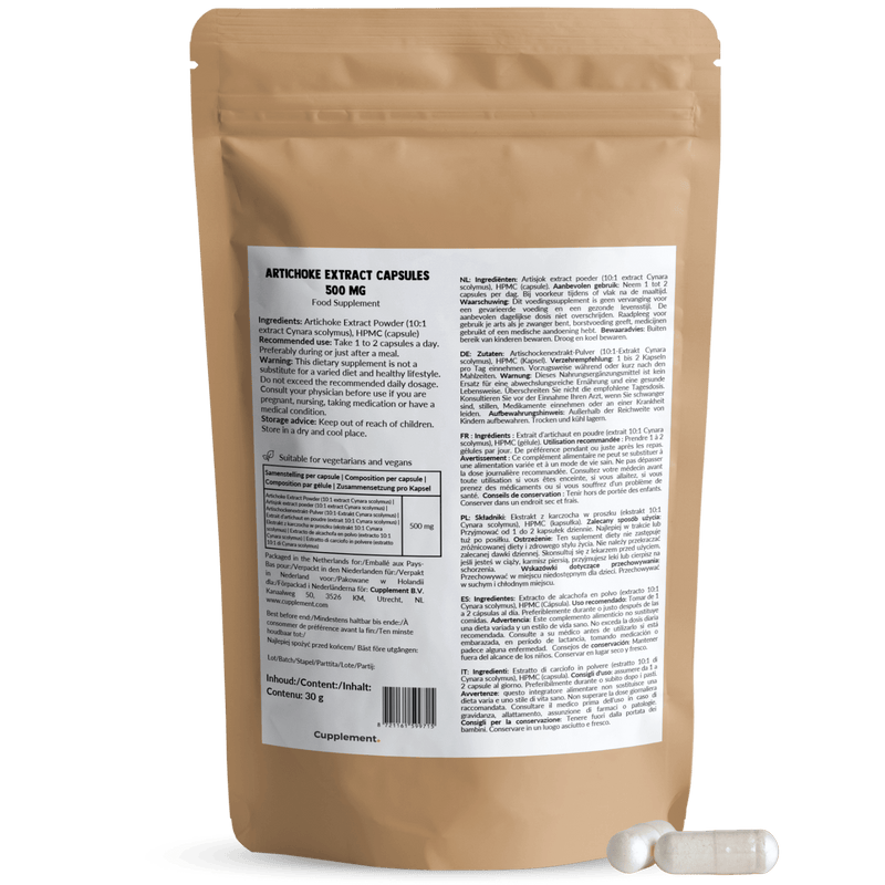 Artisjok extract capsules goyu supplement superfood