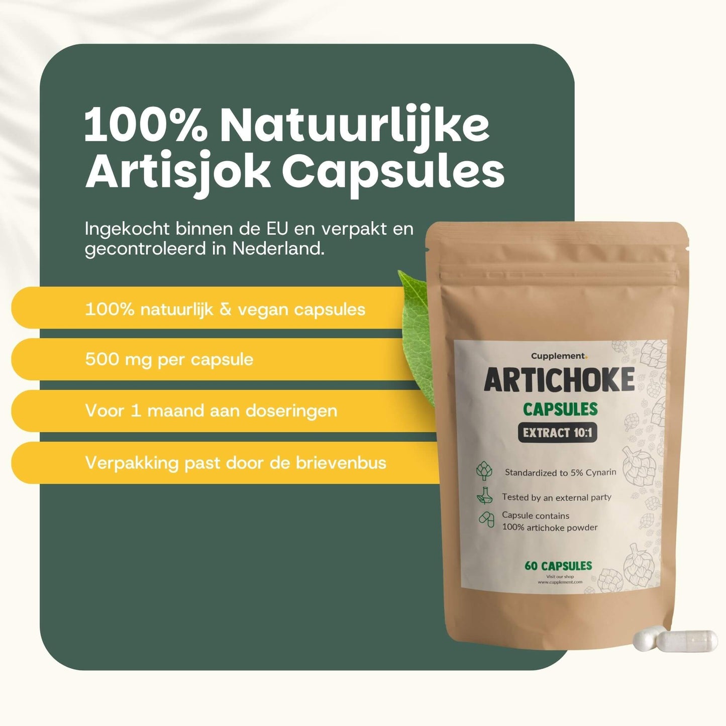 Artisjok extract capsules goyu supplement superfood