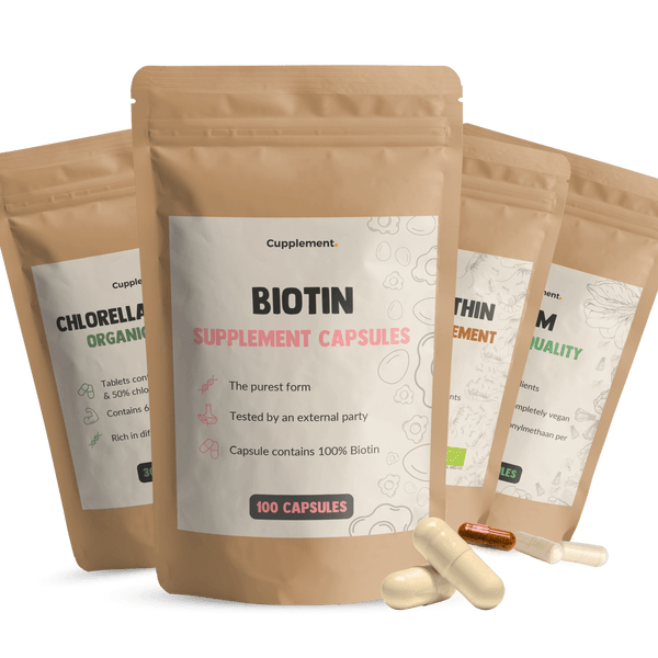 Beauty Bundel Biotine Chlorella Spirulina Astaxanthine MSM Cupplement Superfoods Supplement Capsules Tabletten