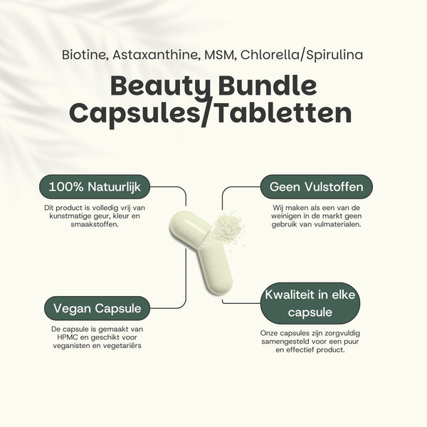 Biotine spirulina en chlorella MSM Astaxanthine capsules GOYU