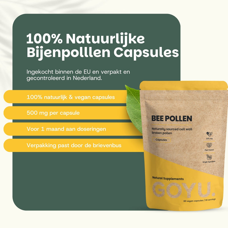 Bijenpollen extract capsules goyu supplement superfood