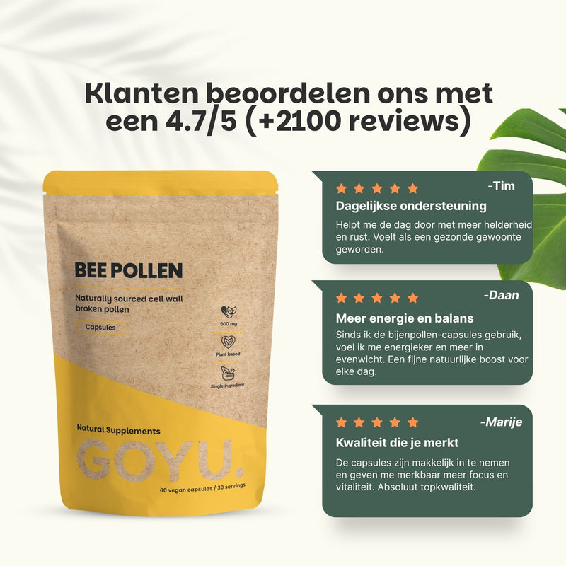 Bijenpollen extract capsules goyu supplement superfood