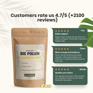 Bee pollen extract capsules goyu supplement superfood