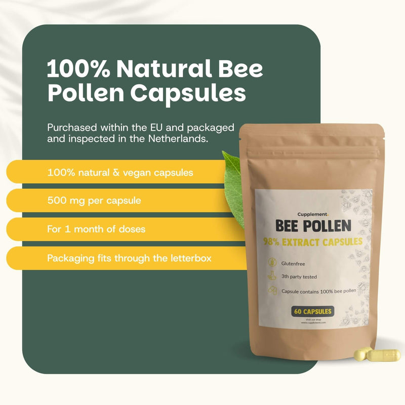 Bee pollen extract capsules goyu supplement superfood
