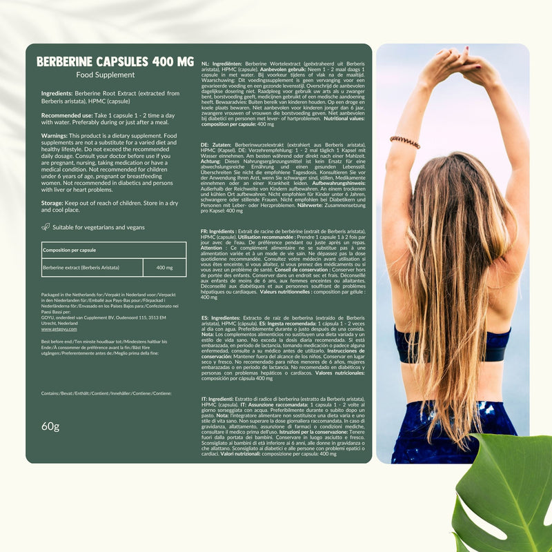 Berberine extract capsules goyu superfood supplement