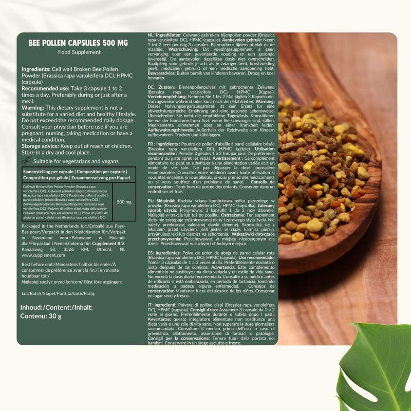 Bijenpollen extract capsules goyu supplement superfood