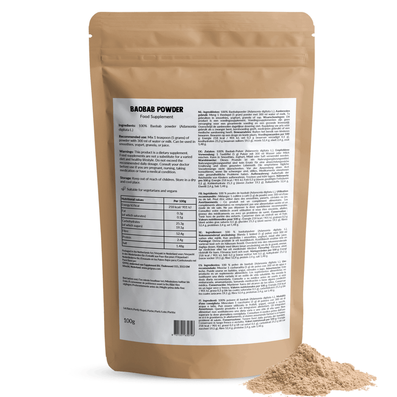 Biologisch Baobab poeder goyu superfood supplement