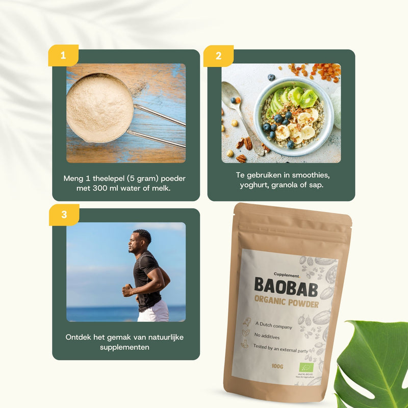 Biologisch Baobab poeder goyu superfood supplement