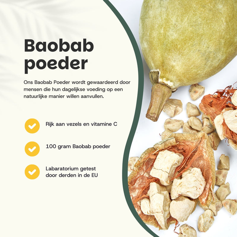 Biologisch Baobab poeder goyu superfood supplement