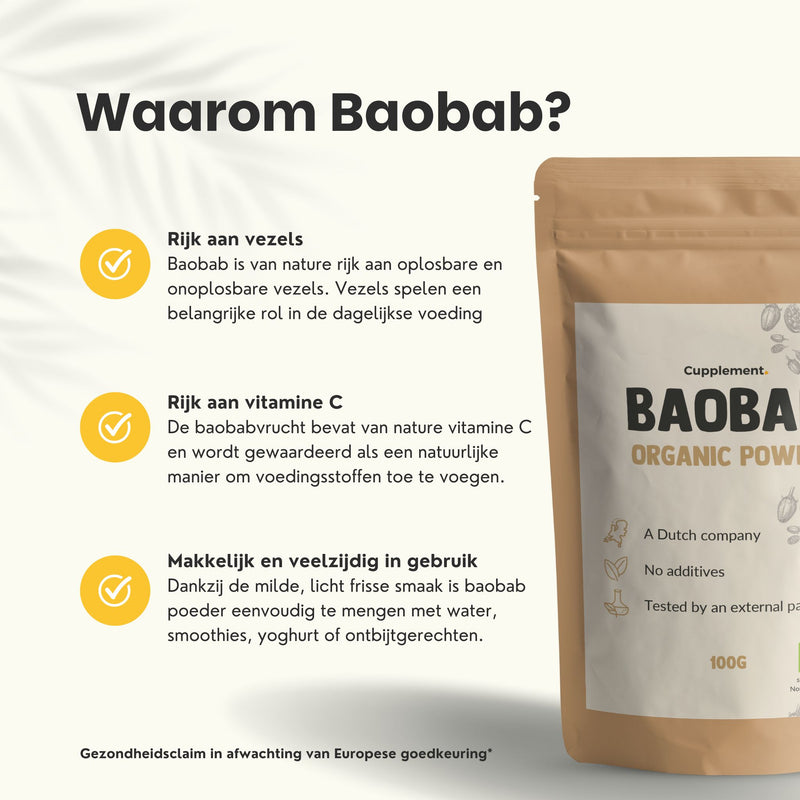 Biologisch Baobab poeder goyu superfood supplement