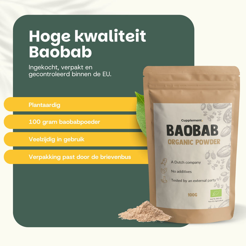 Biologisch Baobab poeder goyu superfood supplement