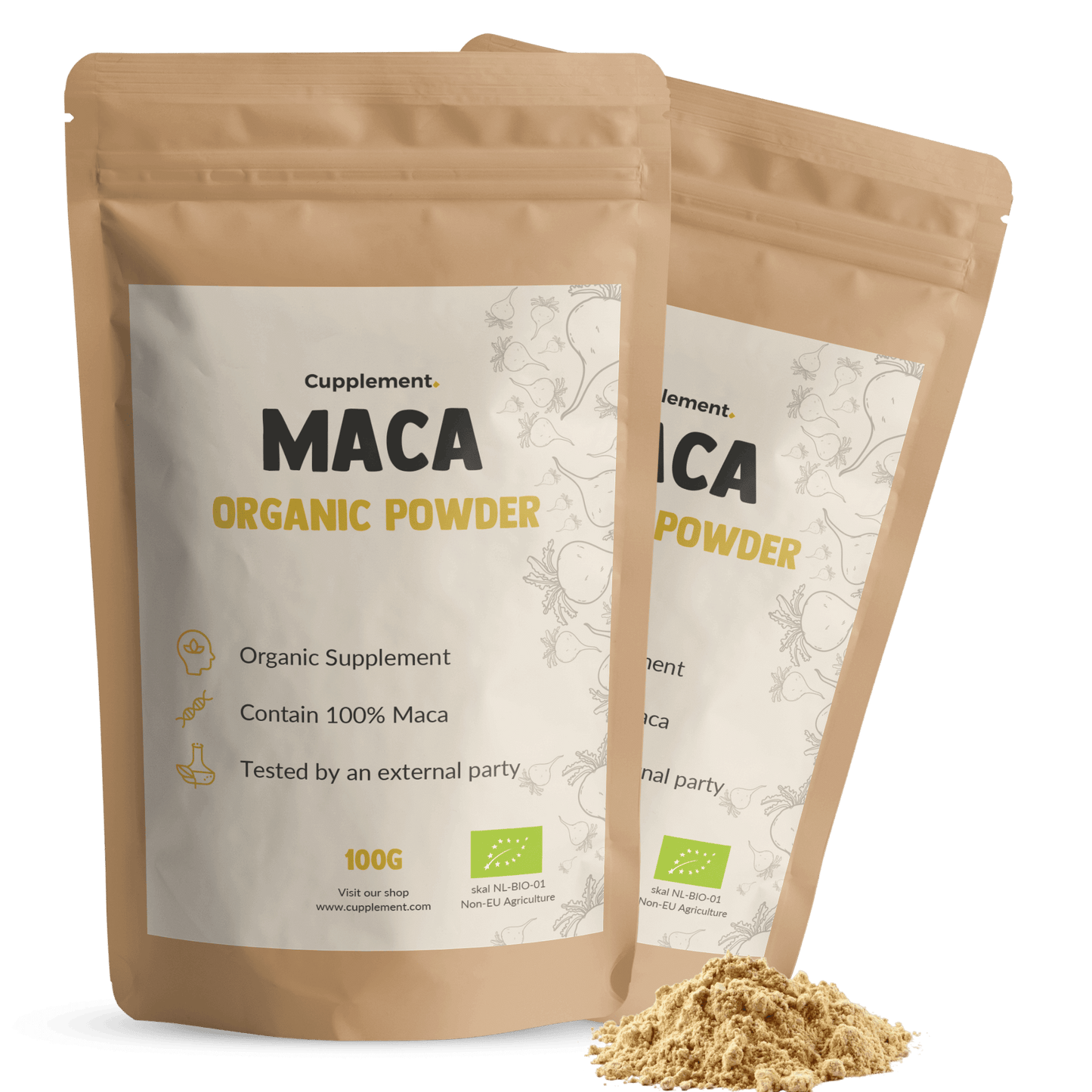 Biologisch Maca poeder goyu supplement superfood