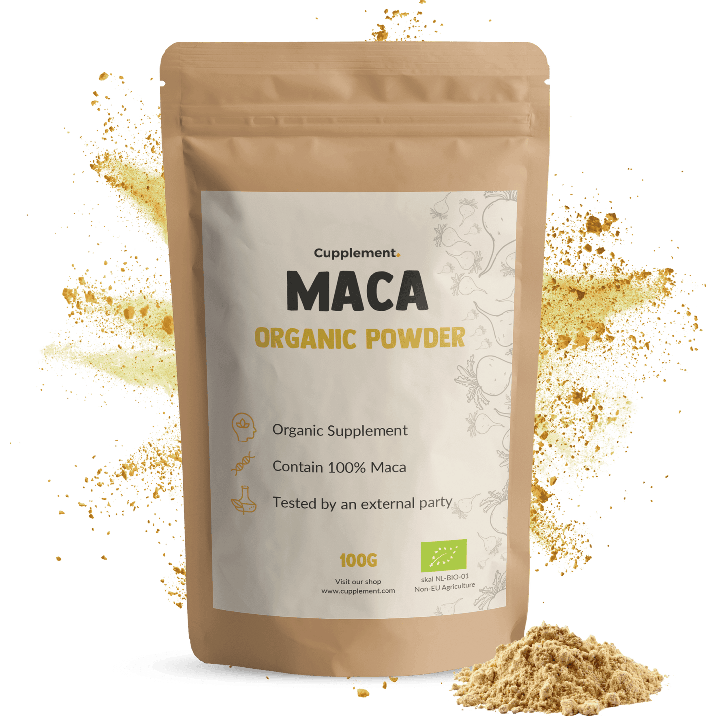 Biologisch Maca poeder goyu supplement superfood